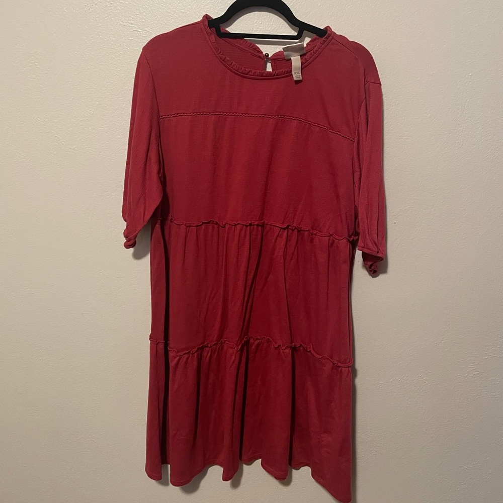 Red Knox Rose Mini Dress